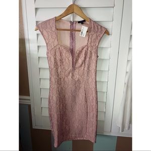 Privately privileged Dresses - Body-con Flirty Flower blush Dress Privately privileged Dresses - Body-con Flirty Flower blush Dress